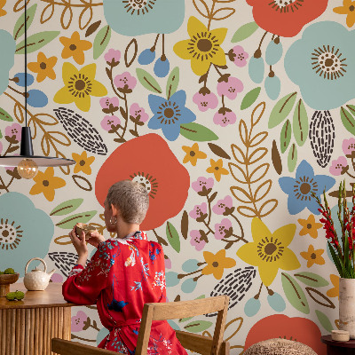 Vliesová fototapeta s potlačou Kvetinový vzor