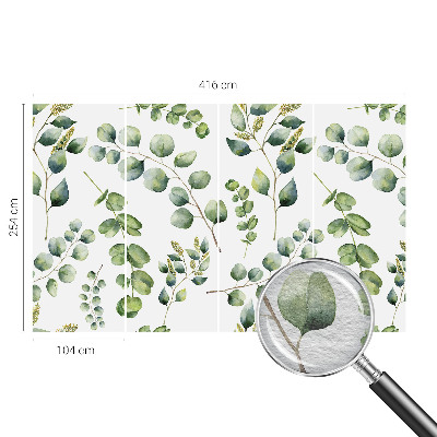 Vliesová tapeta na stenu Zelené listy