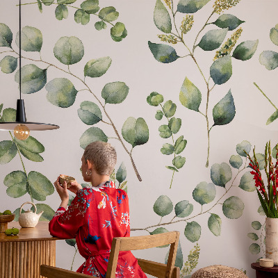 Vliesová tapeta na stenu Zelené listy