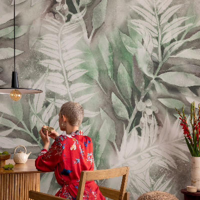 Fotografická tapeta na vliese Akvarelové listy