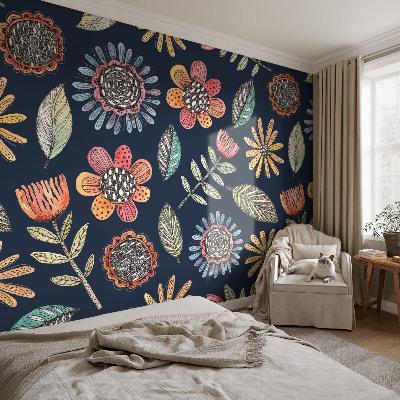 Vliesová fototapeta s potlačou Kvetinová mozaika