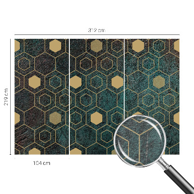 Moderná fototapeta na mieru Geometrické šesťuholníky