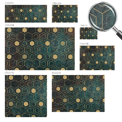 Moderná fototapeta na mieru Geometrické šesťuholníky