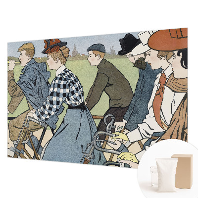 Dekoratívna fototapeta na stenu Starodávni cyklisti
