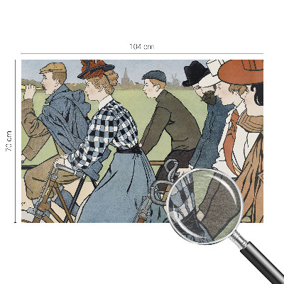 Dekoratívna fototapeta na stenu Starodávni cyklisti