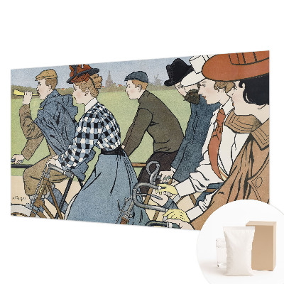 Dekoratívna fototapeta na stenu Starodávni cyklisti