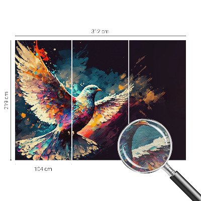 Dekoratívna fototapeta na stenu Farebný vták