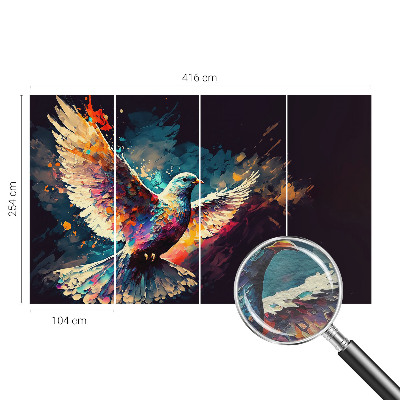 Dekoratívna fototapeta na stenu Farebný vták