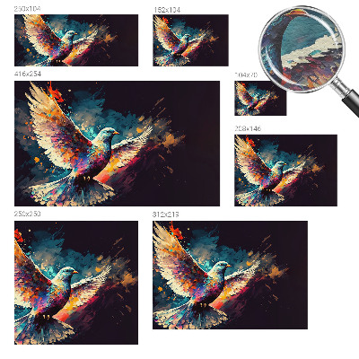 Dekoratívna fototapeta na stenu Farebný vták