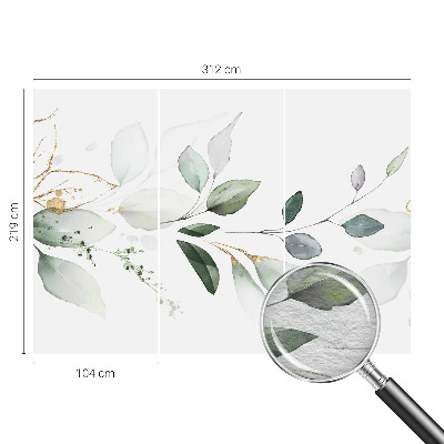 Fototapeta s potlačou na vliese Zelené listy