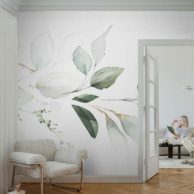 Fototapeta s potlačou na vliese Zelené listy