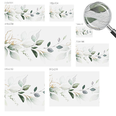 Fototapeta s potlačou na vliese Zelené listy