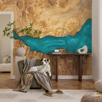 Vliesová fototapeta do spálne Drevo a živica