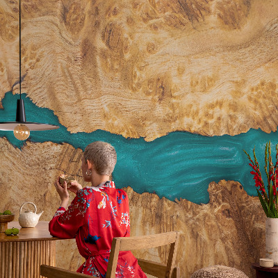 Vliesová fototapeta do spálne Drevo a živica