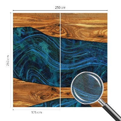 Fotografická tapeta vliesová Modré drevo