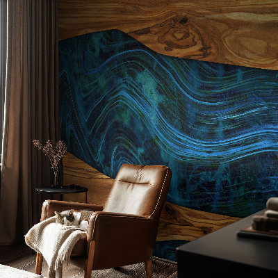 Fotografická tapeta vliesová Modré drevo