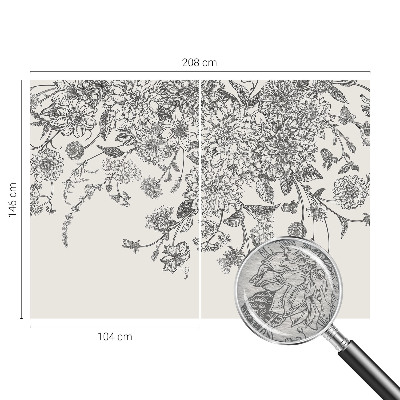 Vliesová tapeta na stenu Kvetinový vzor