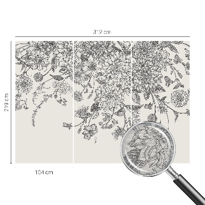 Vliesová tapeta na stenu Kvetinový vzor