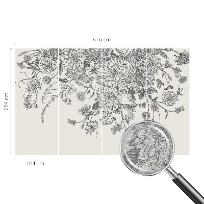 Vliesová tapeta na stenu Kvetinový vzor