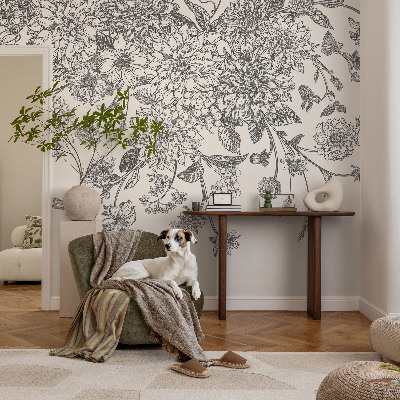 Vliesová tapeta na stenu Kvetinový vzor