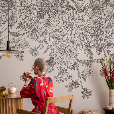 Vliesová tapeta na stenu Kvetinový vzor