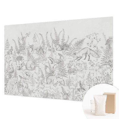 Vliesová fototapeta do spálne Lesné zvieratá