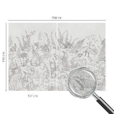 Vliesová fototapeta do spálne Lesné zvieratá