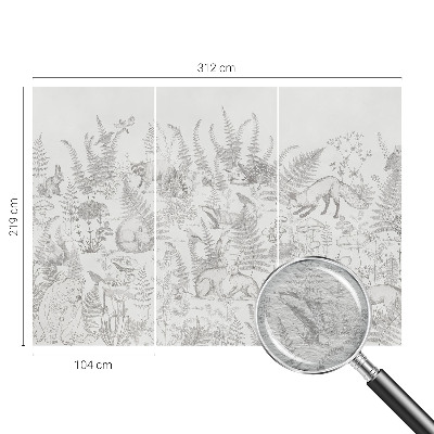 Vliesová fototapeta do spálne Lesné zvieratá