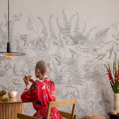 Vliesová fototapeta do spálne Lesné zvieratá