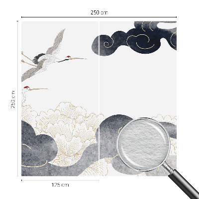 Moderná fototapeta Žeriavy za letu