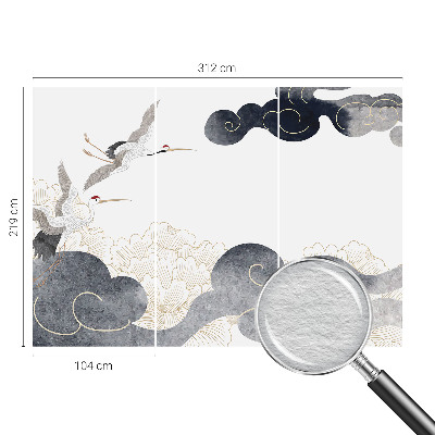 Moderná fototapeta Žeriavy za letu