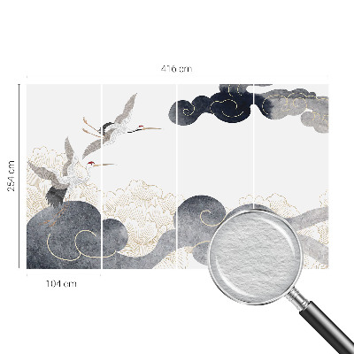 Moderná fototapeta Žeriavy za letu