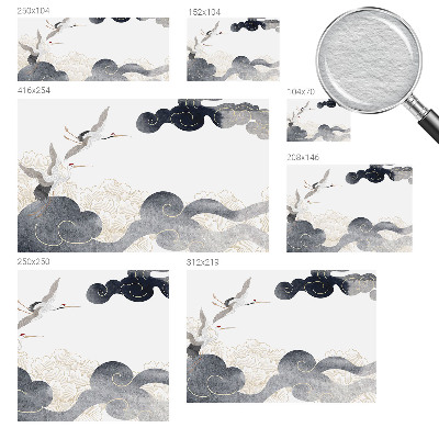 Moderná fototapeta Žeriavy za letu