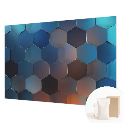 Fototapeta na mieru Modré šesťuholníky