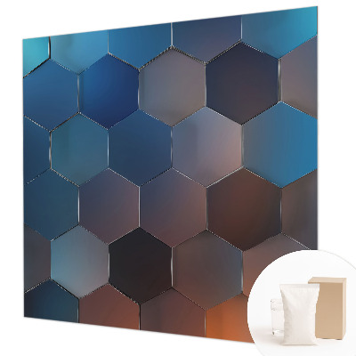 Fototapeta na mieru Modré šesťuholníky