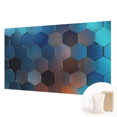 Fototapeta na mieru Modré šesťuholníky