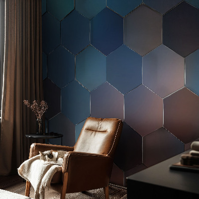 Fototapeta na mieru Modré šesťuholníky