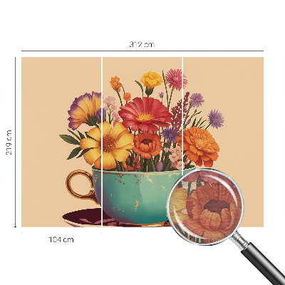 Fotografická tapeta na vliese Farebná kytica