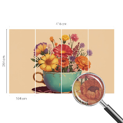 Fotografická tapeta na vliese Farebná kytica