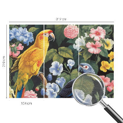 Vliesová tapeta na stenu Exotické vtáky