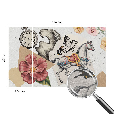 Vliesová fototapeta pre deti Starožitné kvety