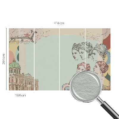 Fototapeta s potlačou na vliese Klasická koláž