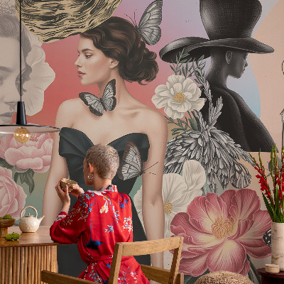 Luxusná tapeta Kvety a portréty