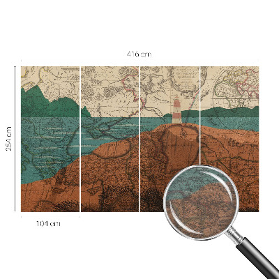 Vliesová fototapeta s potlačou Historická mapa