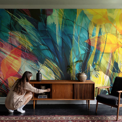 Vliesová tapeta Abstraktné listy