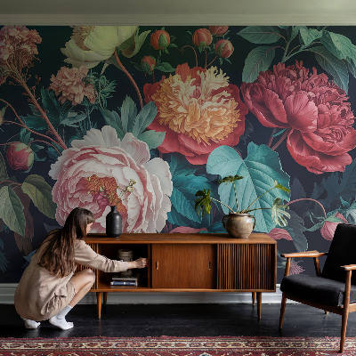 Luxusná tapeta Farebné kvety