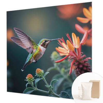 Vliesová fototapeta na stenu Kvety kolibríka