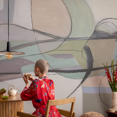 Luxusná tapeta Pastelové čiary