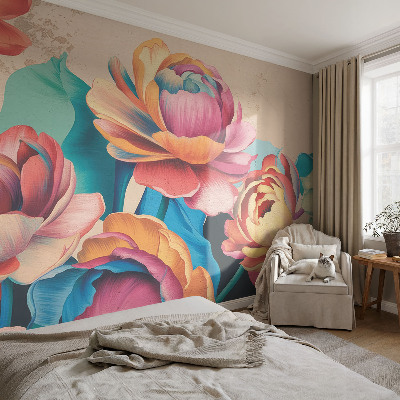 Vliesová tapeta na stenu Kvetinová harmónia