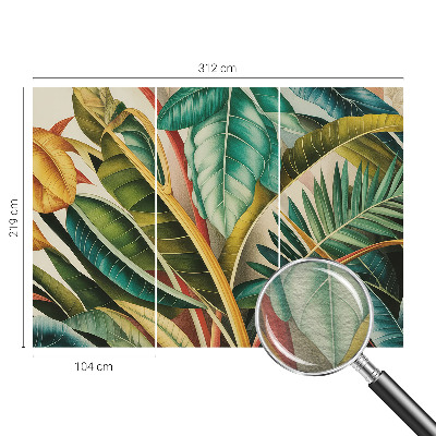 Fotografická tapeta na vliese Exotické listy